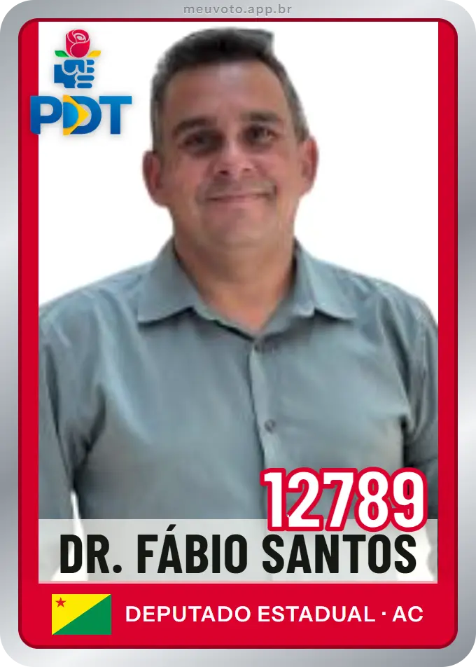 Carta de Dr. Fábio Santos, número 12789, PDT