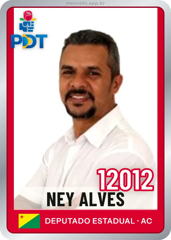 Carta de Ney Alves, número 12012, PDT