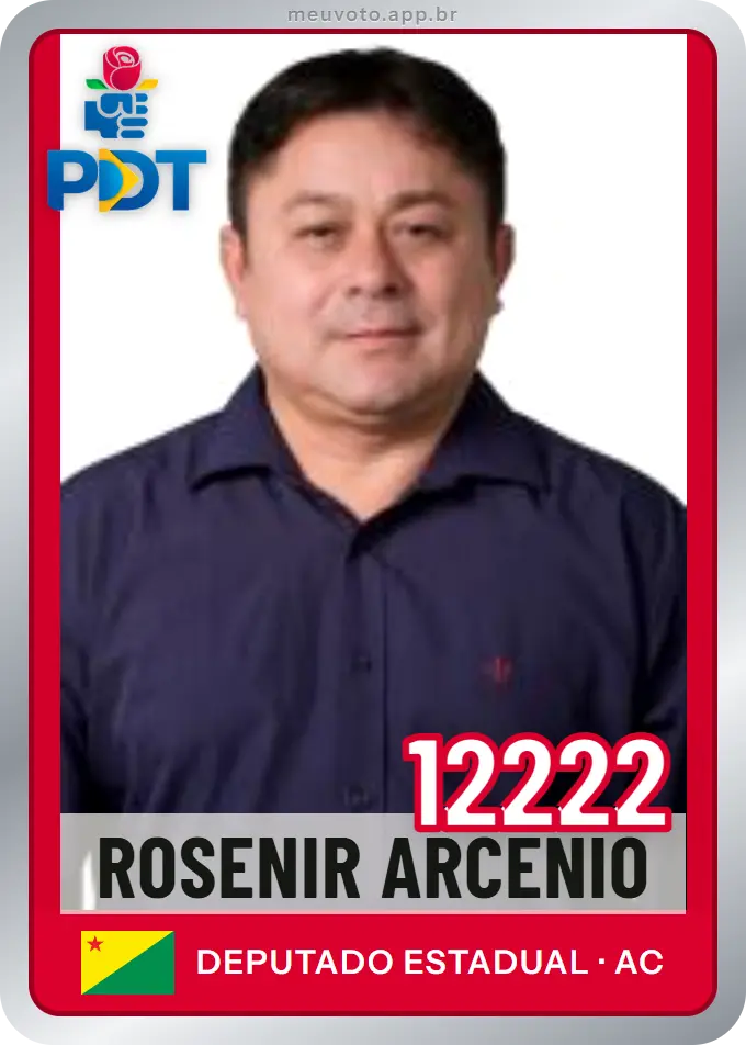 Carta de Rosenir Arcenio, número 12222, PDT