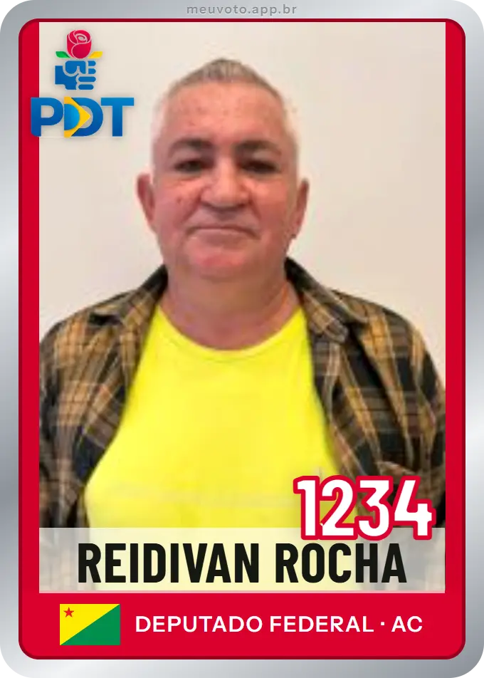Carta de Reidivan Rocha, número 1234, PDT