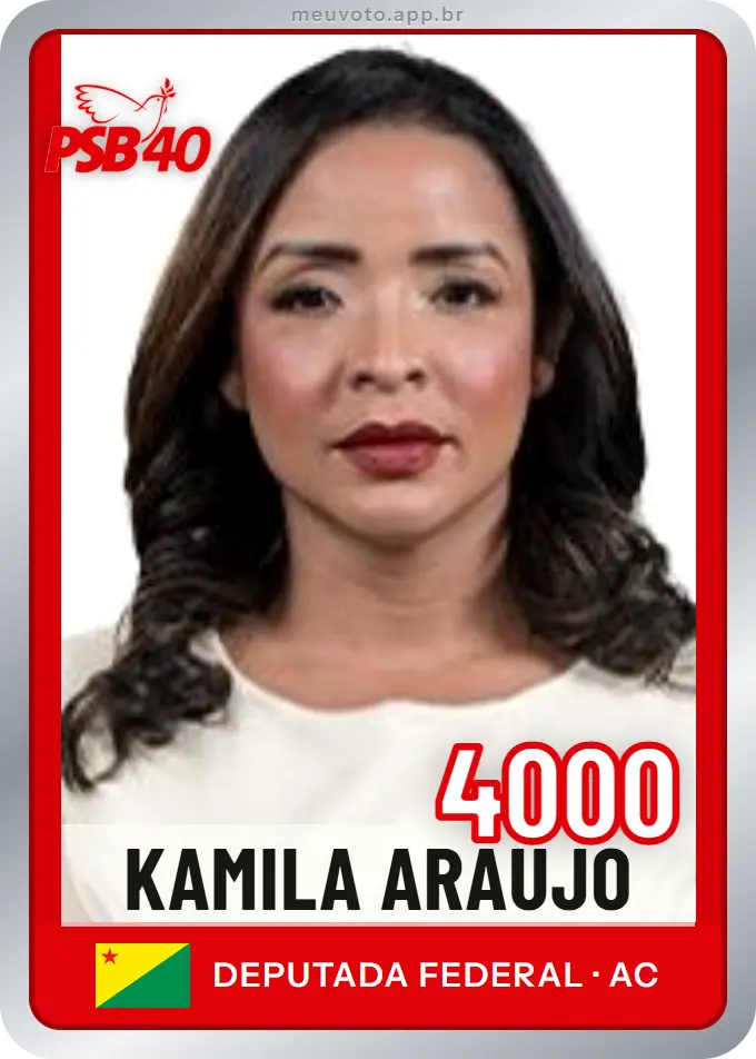 Carta de Kamila Araújo, número 4000, PSB