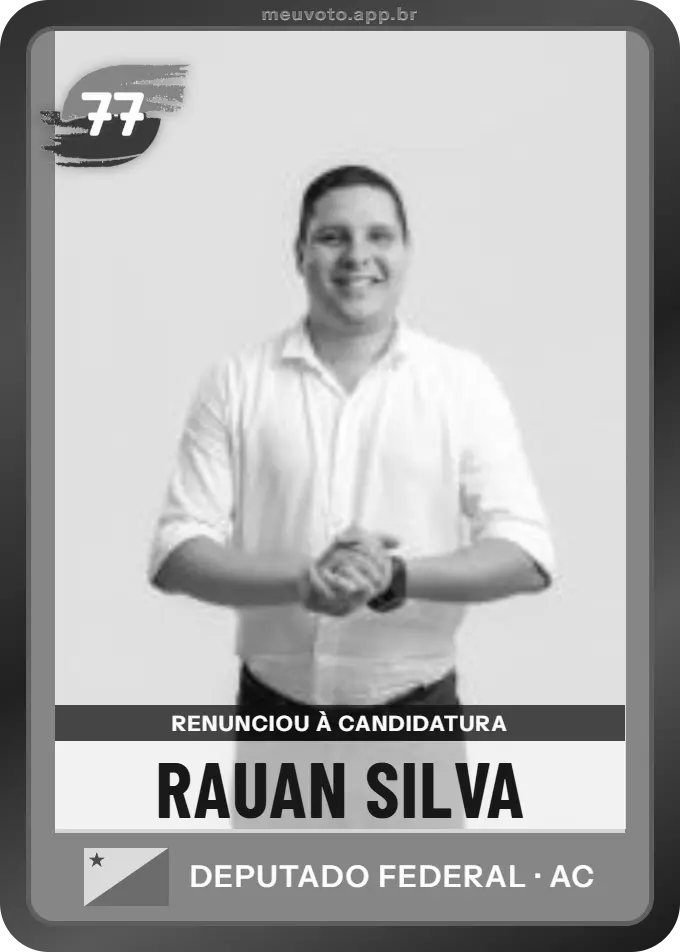 Carta de Rauan Silva, Solidariedade. Renunciou à candidatura e não vai à urna.