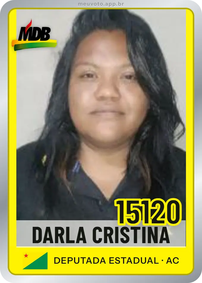 Carta de Darla Cristina, número 15120, MDB