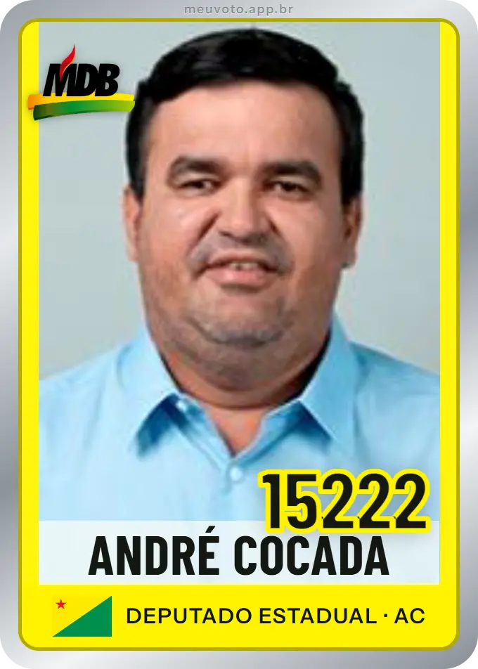 Carta de André Cocada, número 15222, MDB