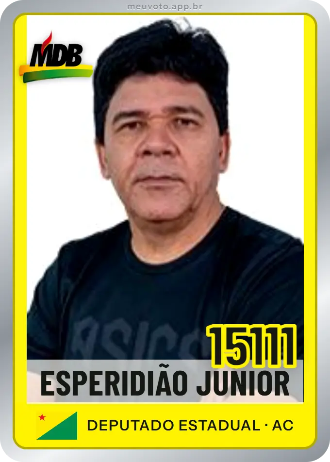 Carta de Esperidião Junior, número 15111, MDB