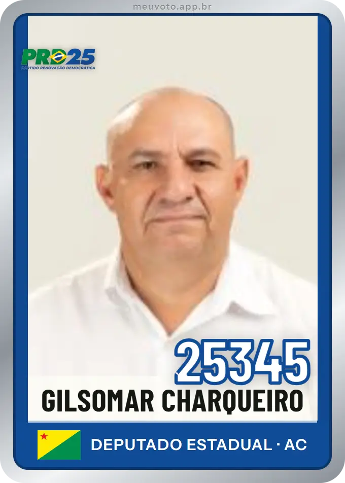 Carta de Gilsomar Charqueiro, número 25345, PRD