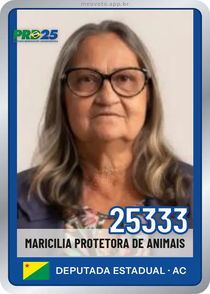 Carta de Maricilia Protetora de Animais, número 25333, PRD