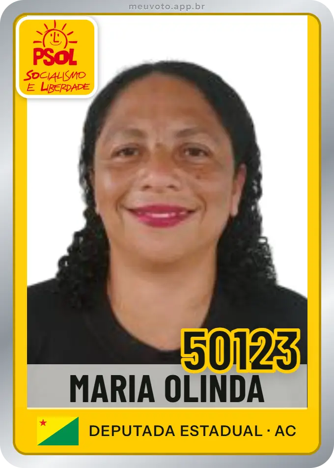 Carta de Maria Olinda, número 50123, PSOL