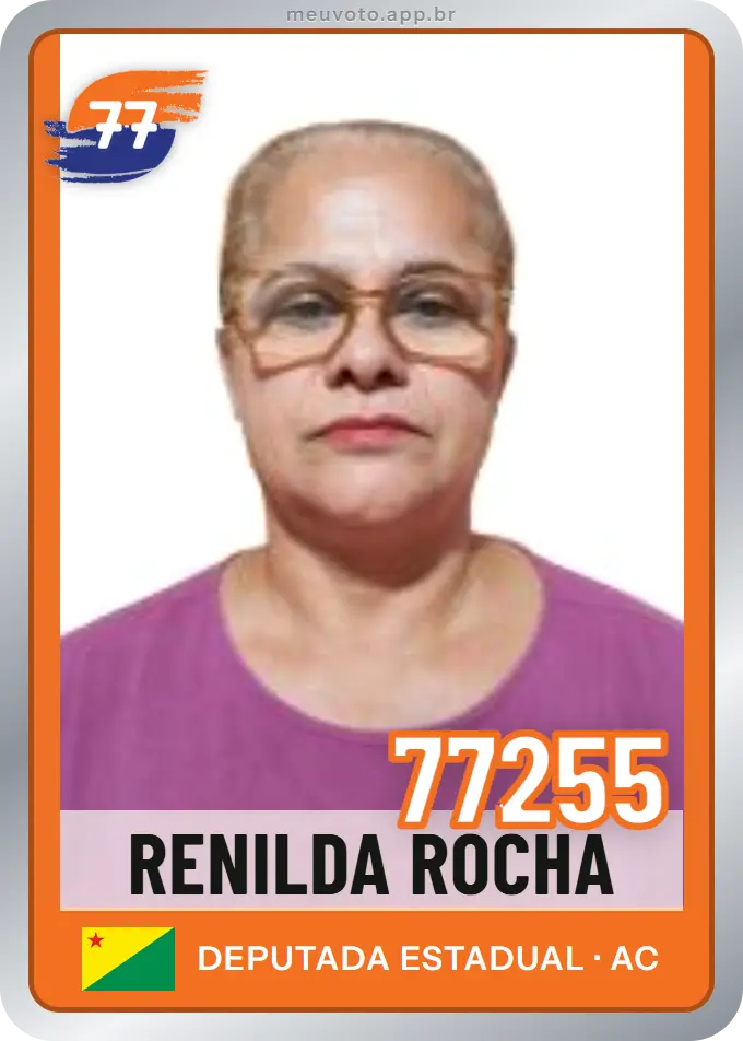 Carta de Renilda Rocha, número 77255, Solidariedade