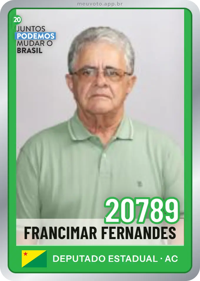 Carta de Francimar Fernandes, número 20789, Podemos