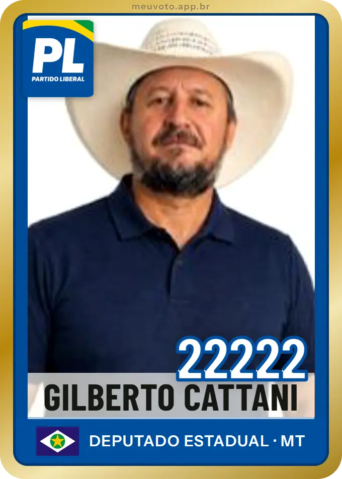 Carta de Gilberto Cattani, número 22222, PL