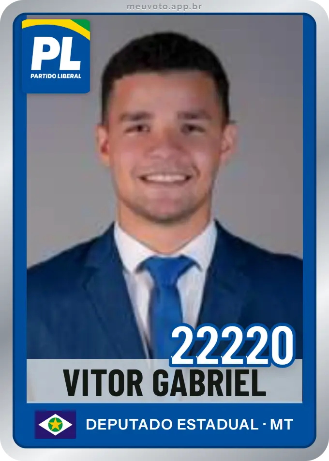 Carta de Vitor Gabriel, número 22220, PL