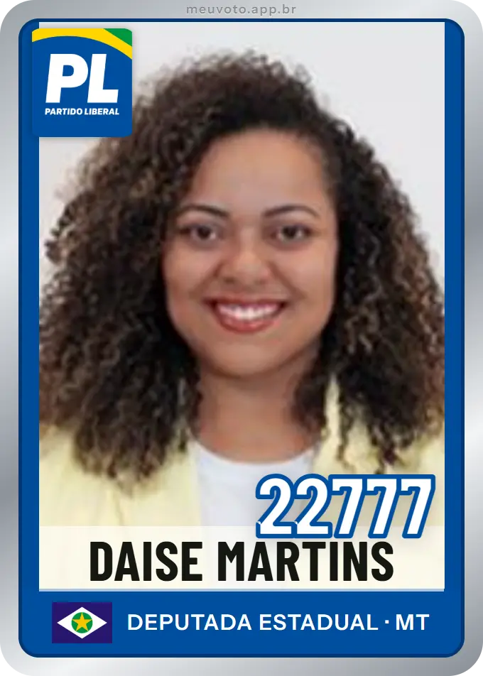 Carta de Daise Martins, número 22777, PL