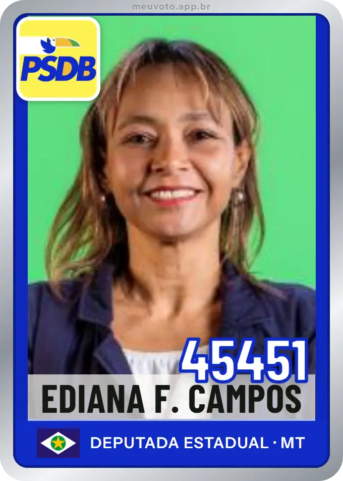 Carta de Ediana F. Campos, número 45451, PSDB