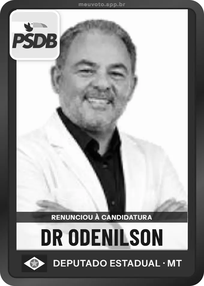 Carta de Dr Odenilson, PSDB. Renunciou à candidatura e não vai à urna.