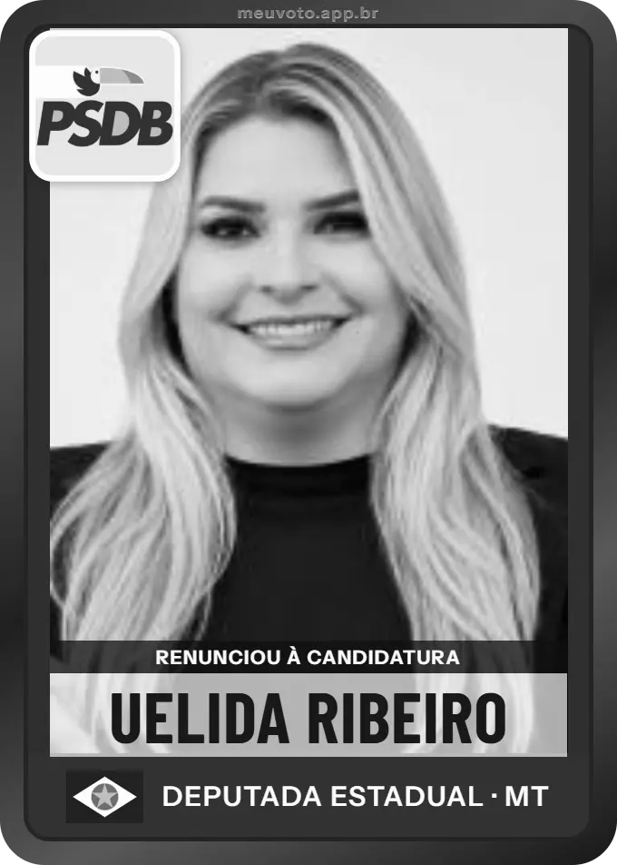 Carta de Uelida Ribeiro, PSDB. Renunciou à candidatura e não vai à urna.