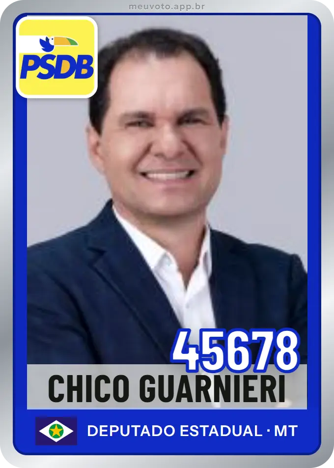 Carta de Chico Guarnieri, número 45678, PSDB