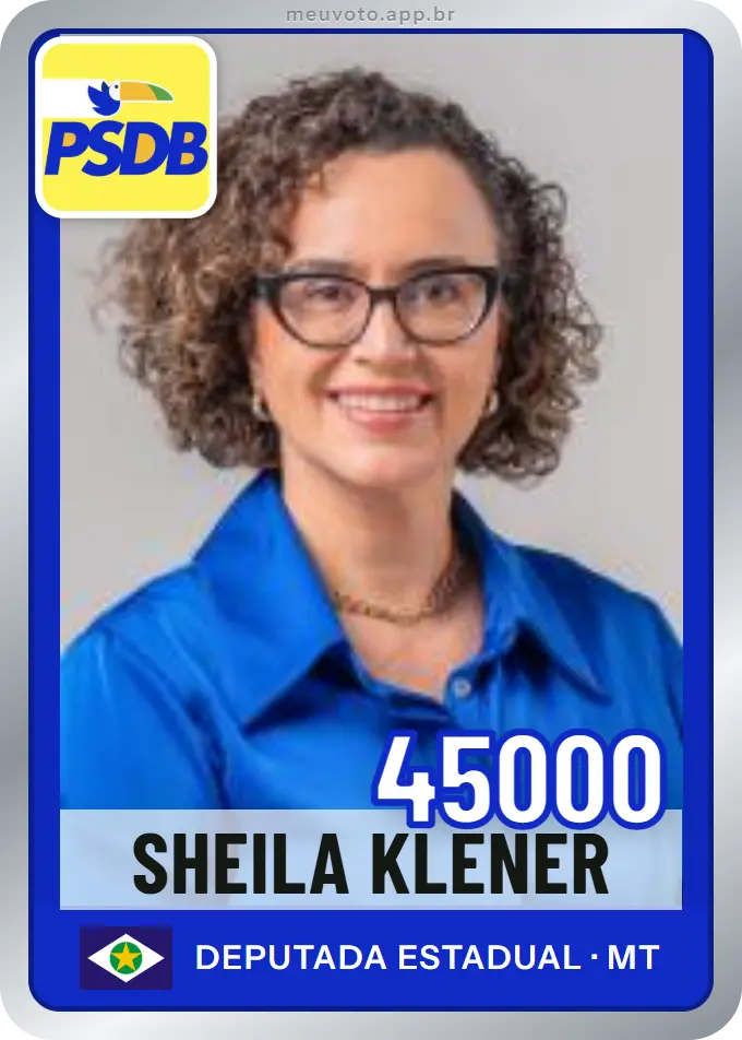 Carta de Sheila Klener, número 45000, PSDB