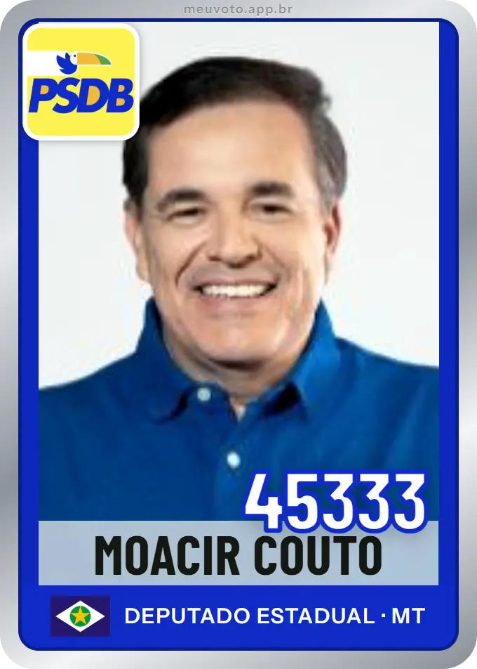 Carta de Moacir Couto, número 45333, PSDB