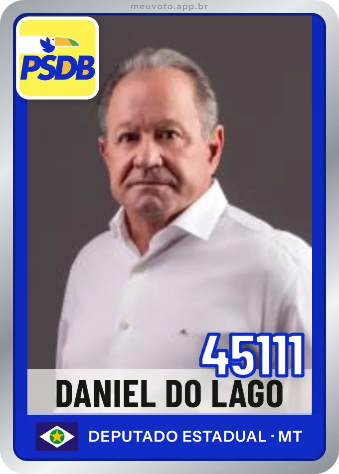 Carta de Daniel do Lago, número 45111, PSDB