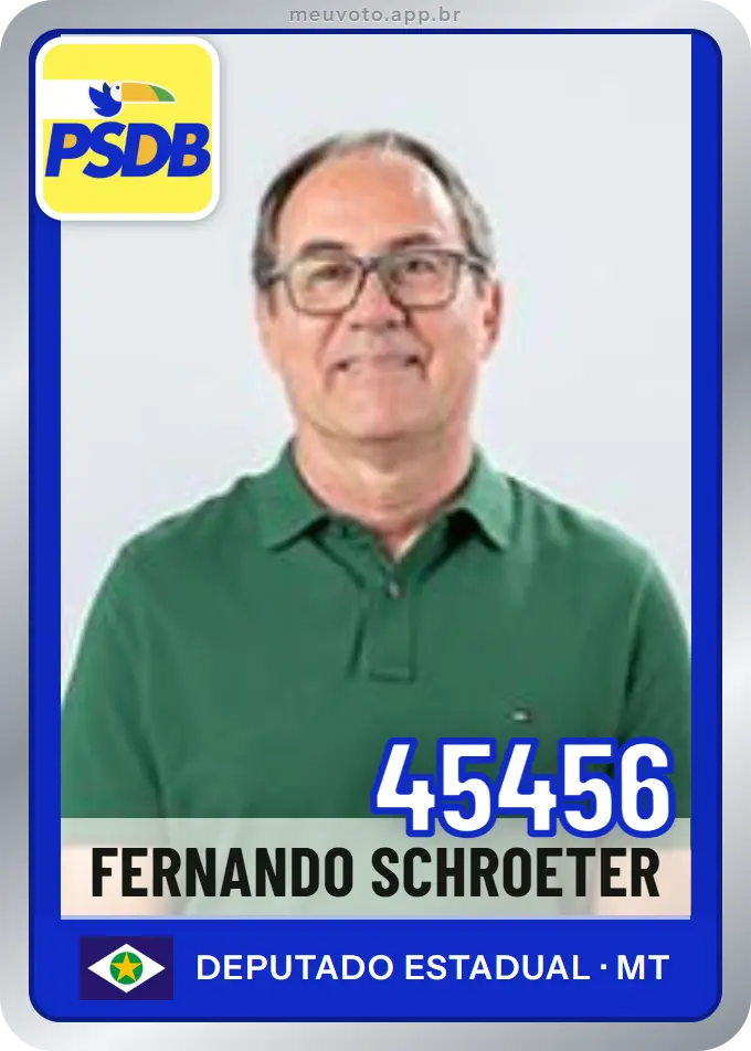 Carta de Fernando Schroeter, número 45456, PSDB