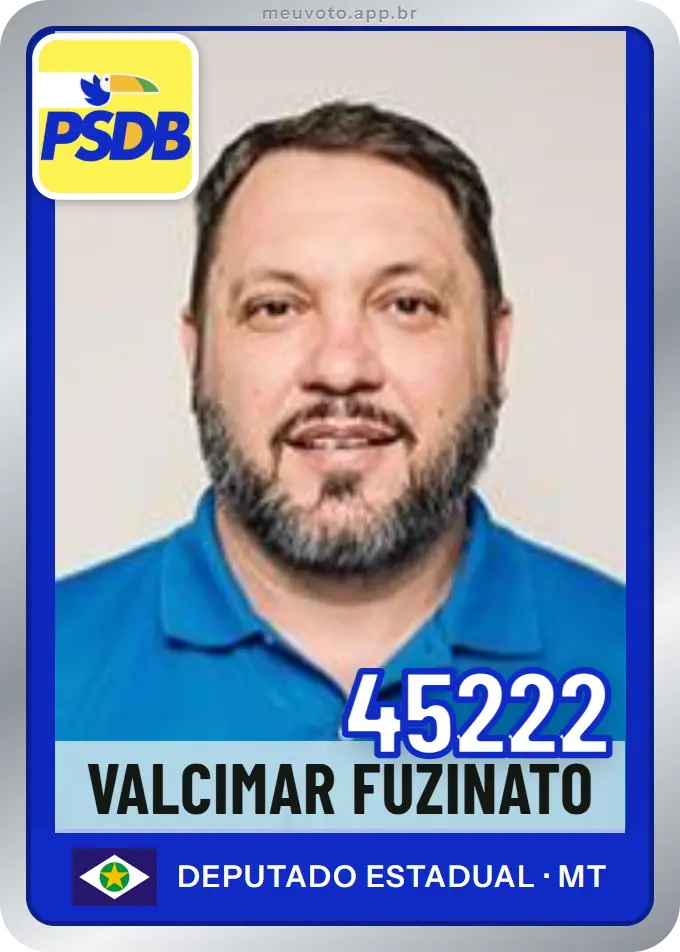 Carta de Valcimar Fuzinato, número 45222, PSDB