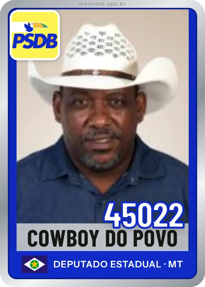 Carta de Cowboy do Povo, número 45022, PSDB