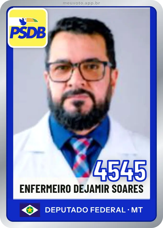 Carta de Enfermeiro Dejamir Soares, número 4545, PSDB