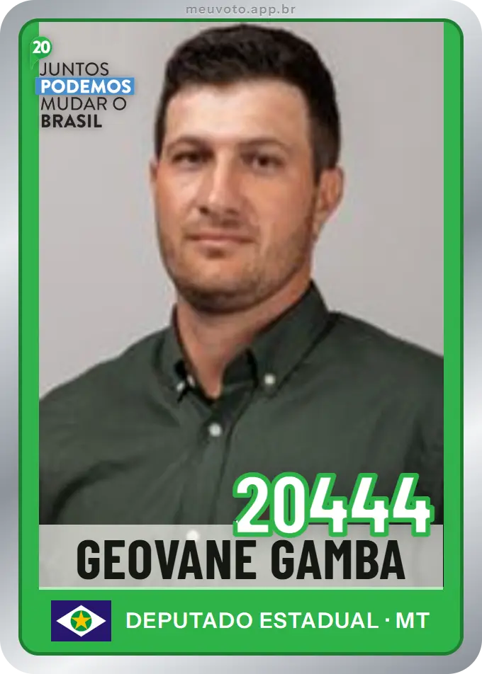 Carta de Geovane Gamba, número 20444, Podemos