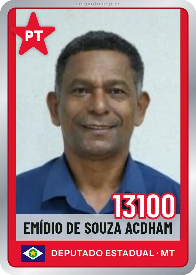 Carta de Emídio de Souza Acdham, número 13100, PT