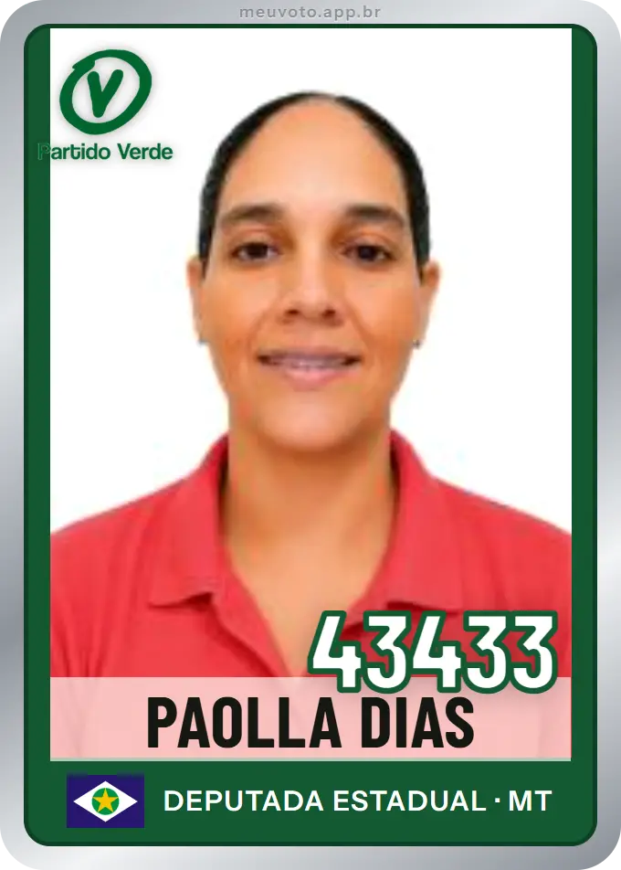 Carta de Paolla Dias, número 43433, PV