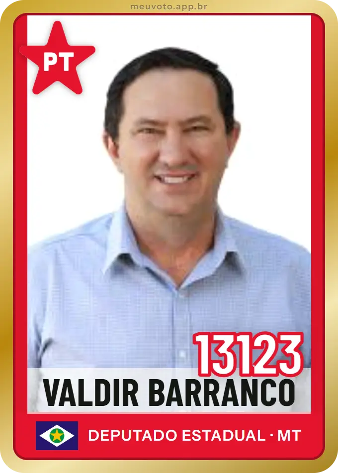 Carta de Valdir Barranco, número 13123, PT