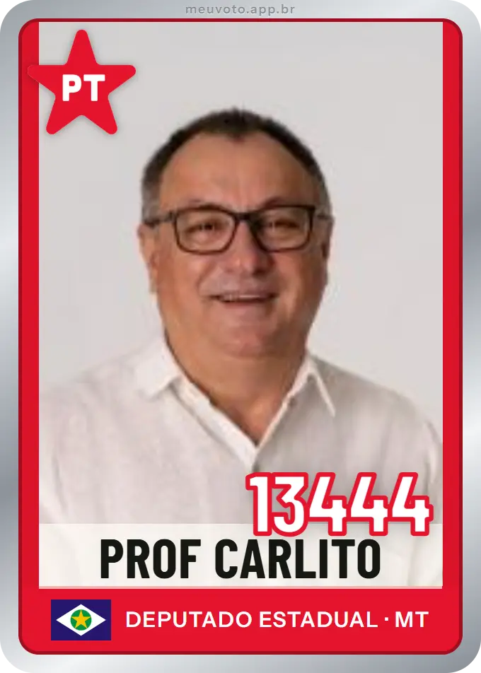 Carta de Prof Carlito, número 13444, PT