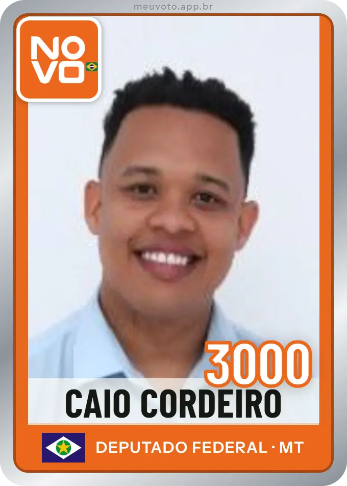 Carta de Caio Cordeiro, número 3000, Novo