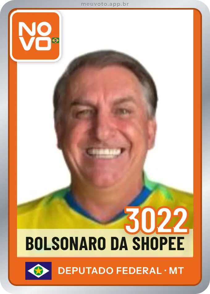 Carta de Bolsonaro da Shopee, número 3022, Novo