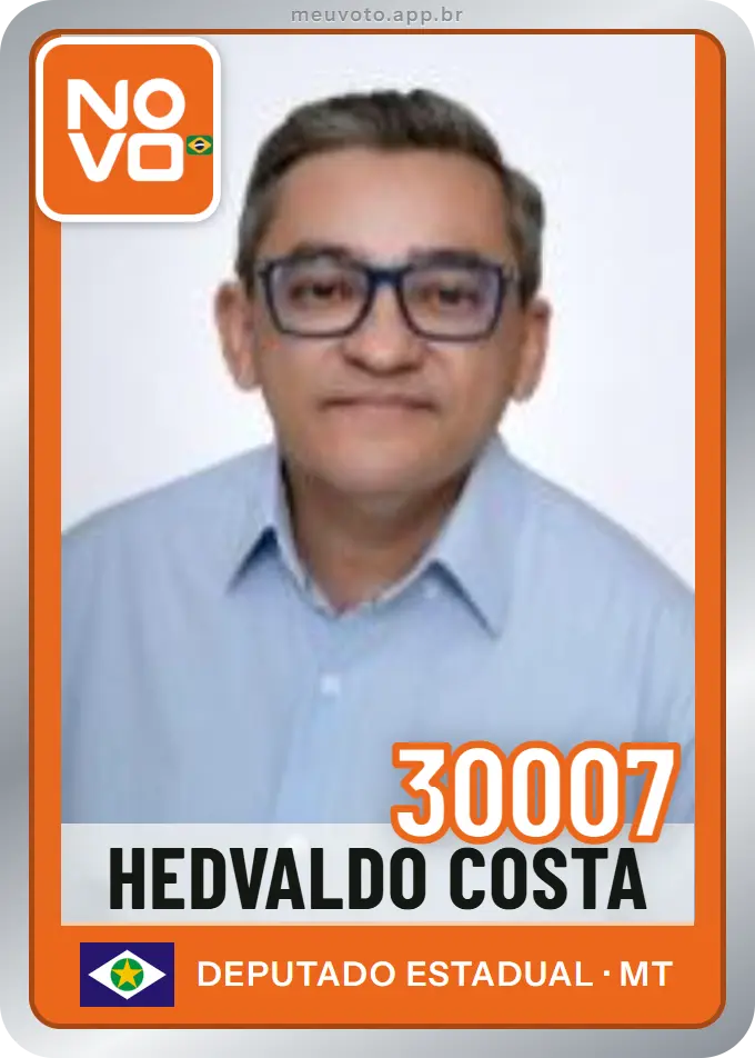 Carta de Hedvaldo Costa, número 30007, Novo