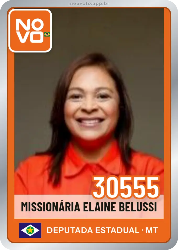Carta de Missionária Elaine Belussi, número 30555, Novo