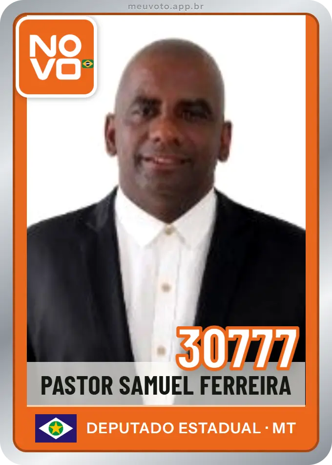 Carta de Pastor Samuel Ferreira, número 30777, Novo