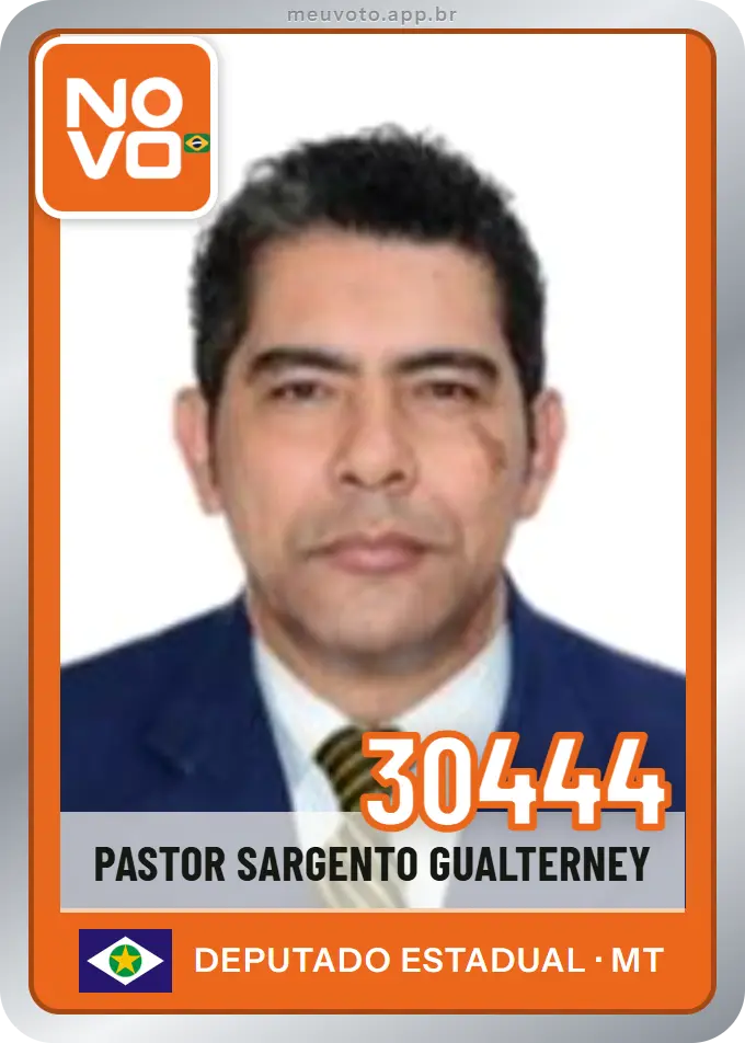 Carta de Pastor Sargento Gualterney, número 30444, Novo