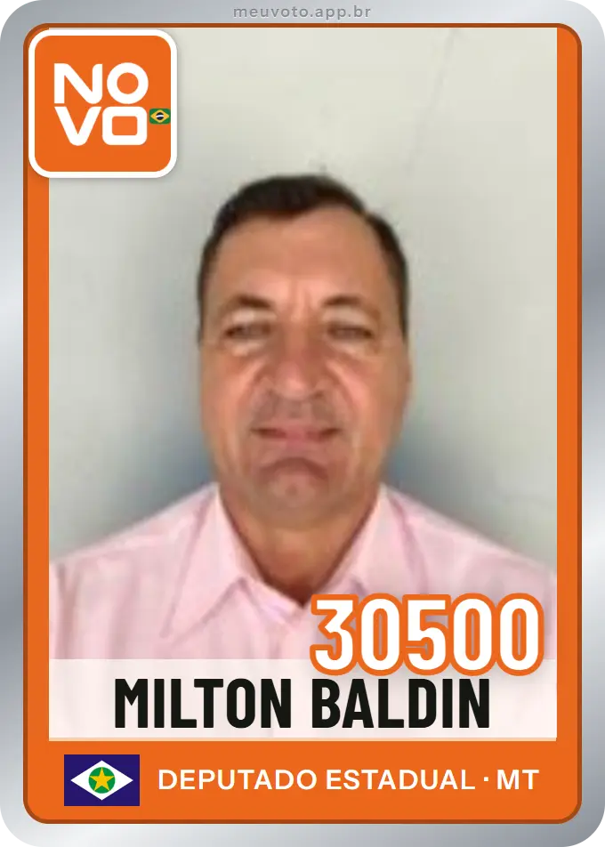 Carta de Milton Baldin, número 30500, Novo
