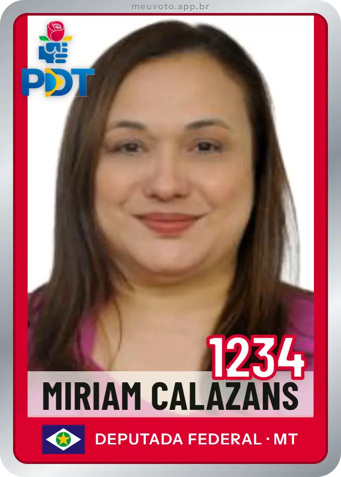 Carta de Miriam Calazans, número 1234, PDT