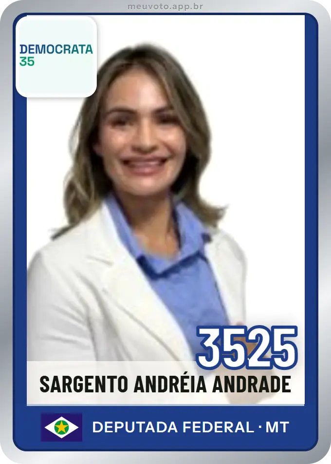 Carta de Sargento Andréia Andrade, número 3525, Democrata