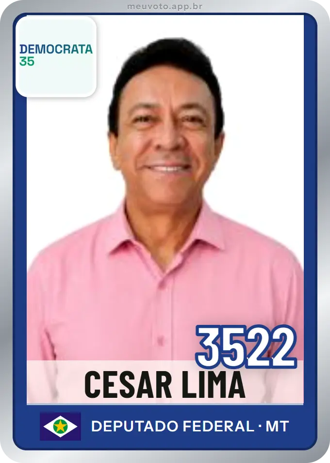 Carta de Cesar Lima, número 3522, Democrata