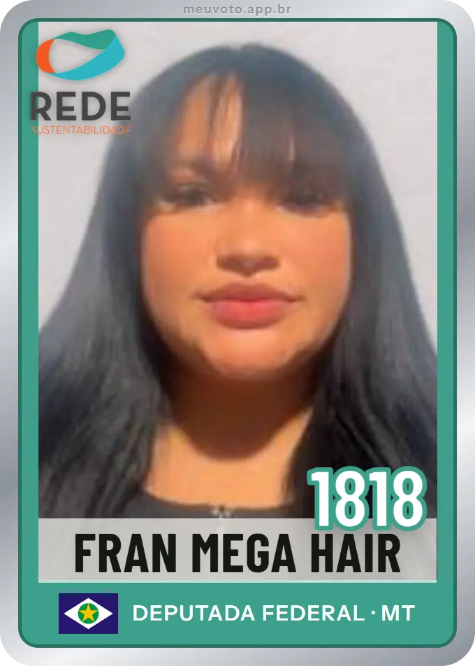 Carta de Fran Mega Hair, número 1818, Rede