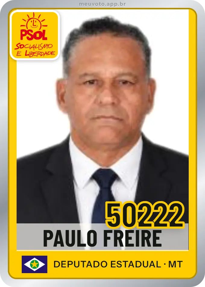 Carta de Paulo Freire, número 50222, PSOL