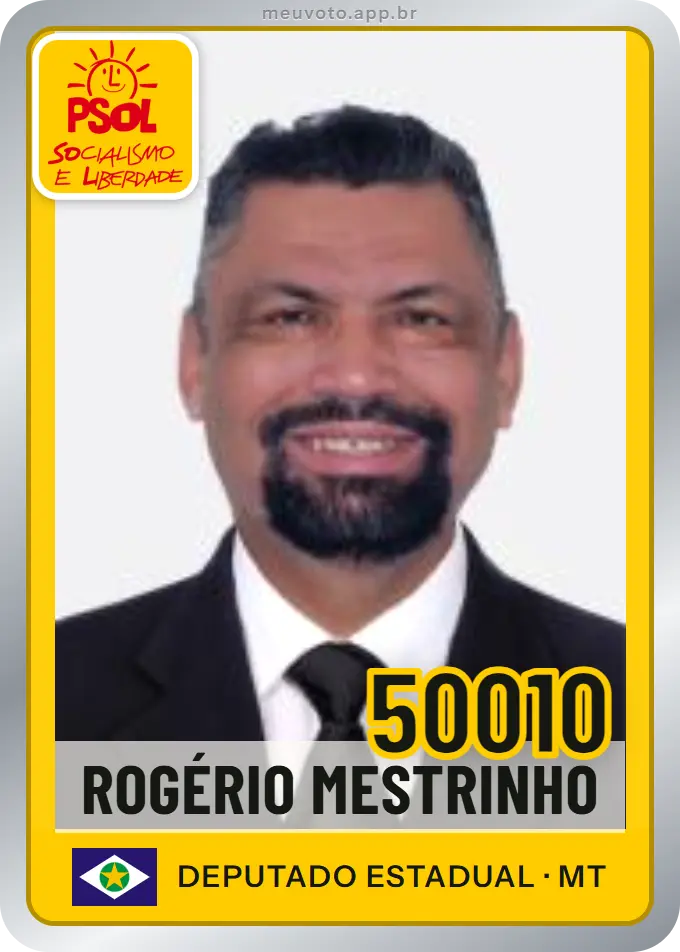 Carta de Rogério Mestrinho, número 50010, PSOL