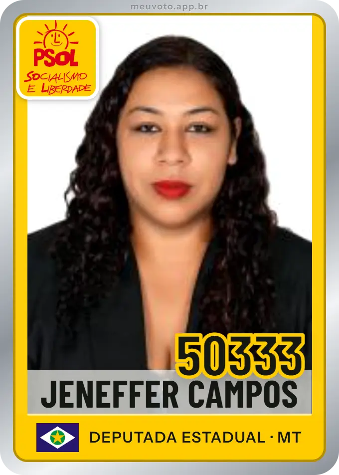 Carta de Jeneffer Campos, número 50333, PSOL