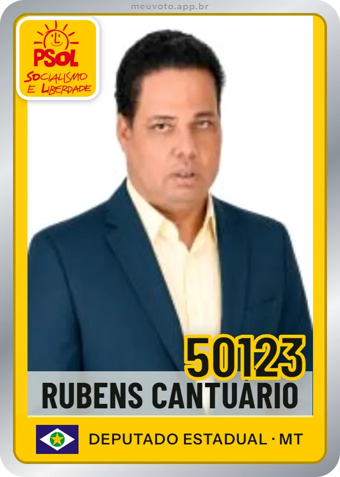 Carta de Rubens Cantuário, número 50123, PSOL
