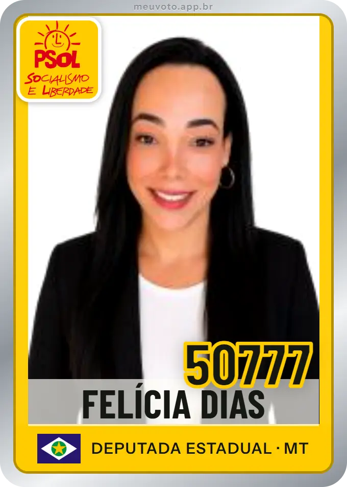 Carta de Felícia Dias, número 50777, PSOL