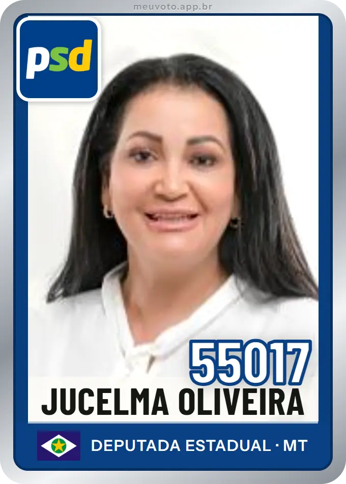 Carta de Jucelma Oliveira, número 55017, PSD